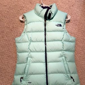 North Face Nuptse 700 Down Puffer Vest Mint Green